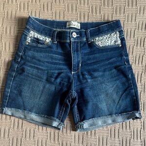Jordache Kids 12 Denim Shorts with Lace Trim